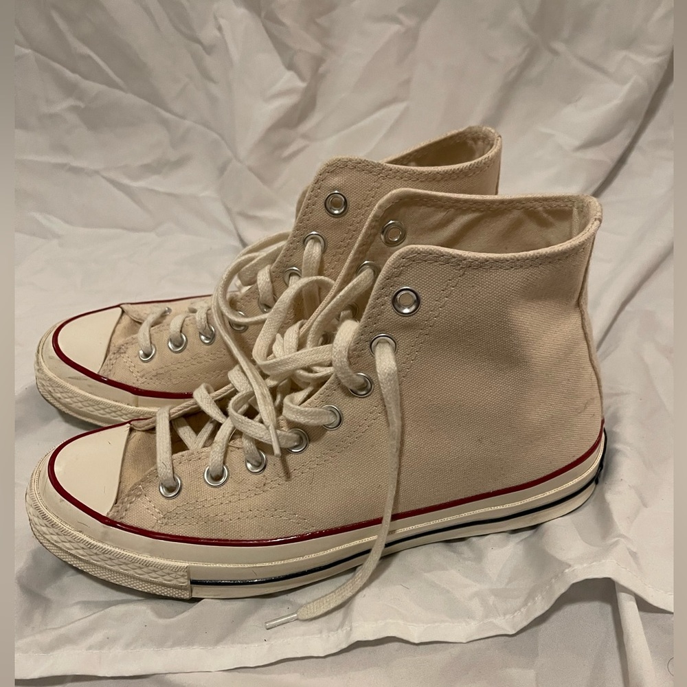 Converse Chuck Taylors in hard to find color Parchment size 7.5 men/9.5 women